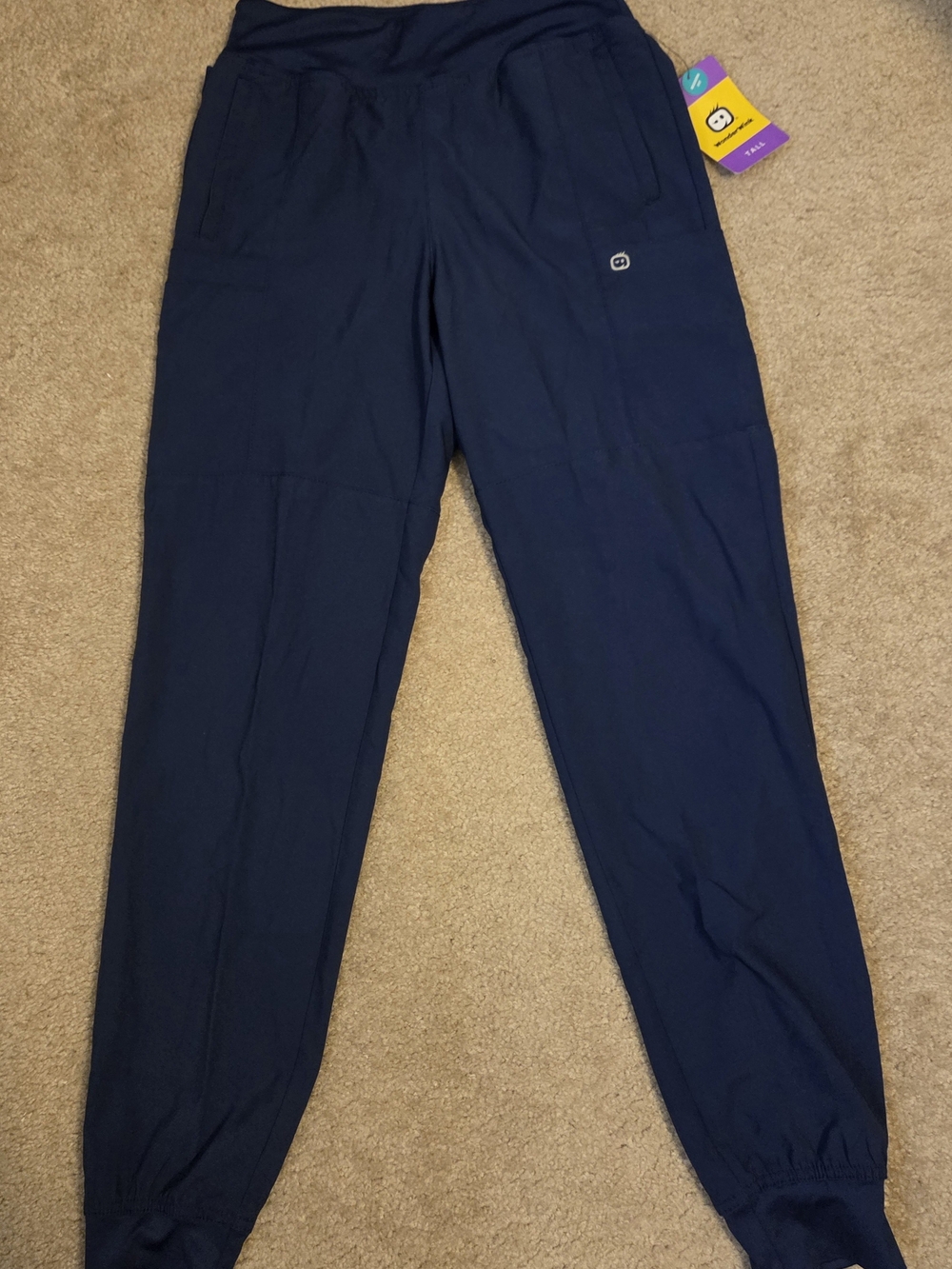 Wonder Wink Women's Navy Elastic Cuff Joggers Small & Tall